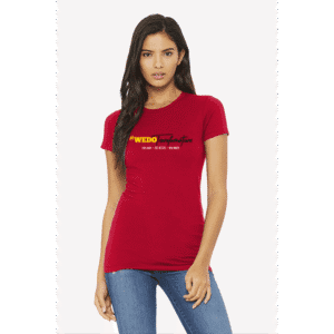 Ladies Red T-Shirt - BELLA+CANVAS BC6004