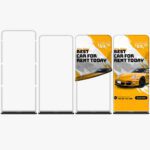 48" x 90" Tension Fabric Stand (Graphic+Frame)