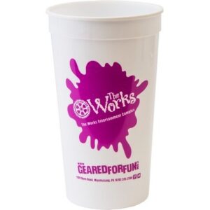 32 oz. Smooth Squat Stadium Cup - 1 Color Imprint