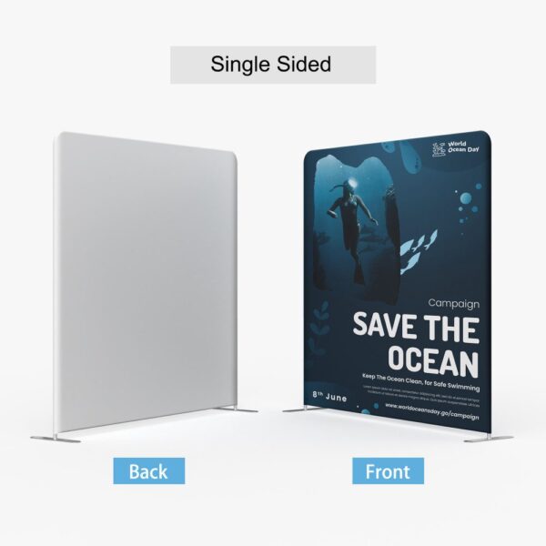8ft Straight Tension Fabric Displays (Graphic Only)