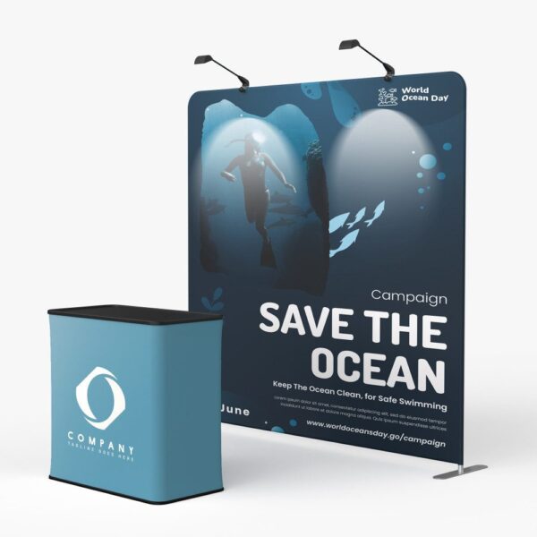 8ft Straight Tension Fabric Displays (Graphic Only)