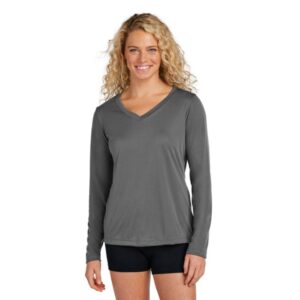Sport-Tek® Women's Long Sleeve PosiCharge® Competitor™ V-Neck Tee Style: LST353LS