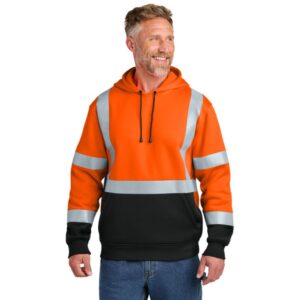 CornerStone® ANSI 107 Class 3 Heavy-Duty Fleece Pullover Hoodie Style: CSF301