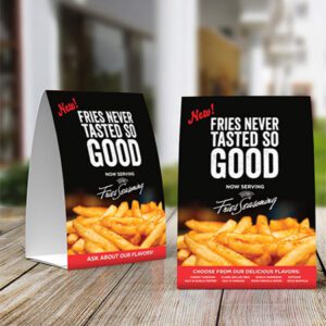 Table Tents with Matte Finish